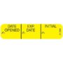1-370 "Date Opened" Permanent Paper Label